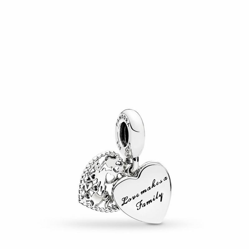 Pandora Love Makes A Family Dangle Charm Online NZ, Sterling Silver (895270-RLH)